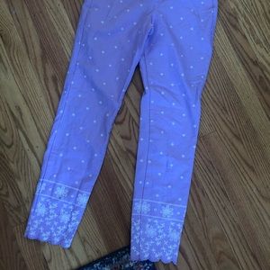 Old navy pixie mid rise lavender printed pants